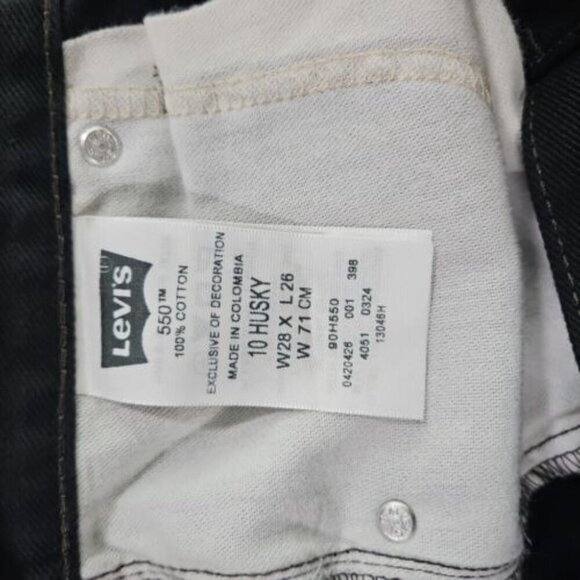 Levi's Jeans 550 Women's 10 Husky Relaxed Fit 28x26 Black Magic NWT - Picture 15 of 16